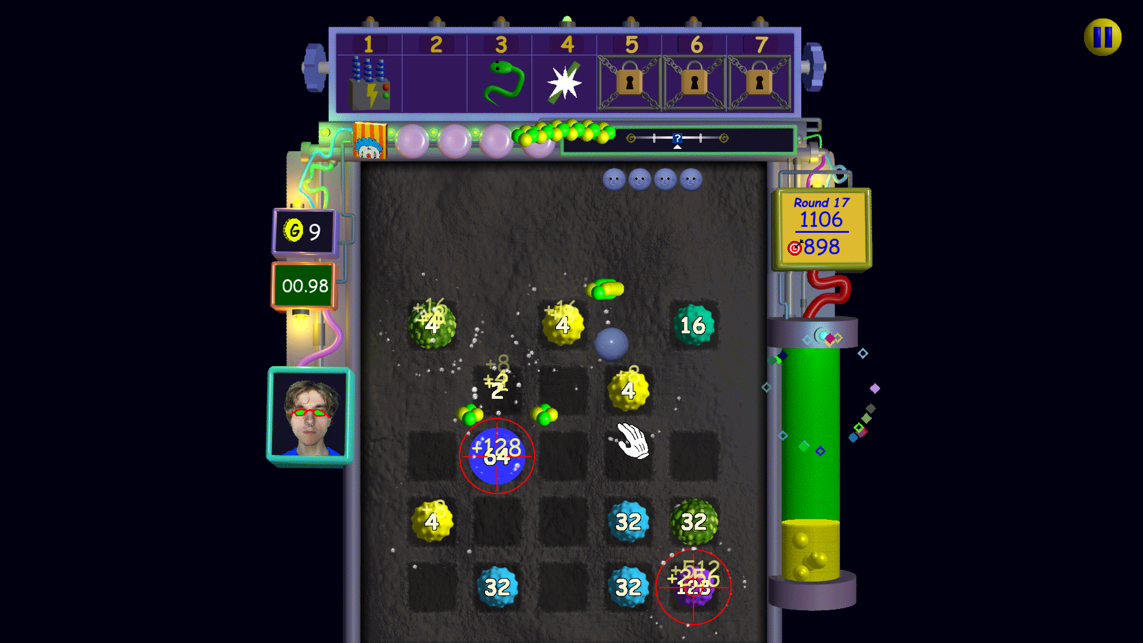 Nubby facing a critical moment with the sun in the background, highlighting the game's stakes.